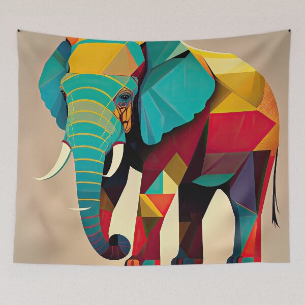 Item preview, Explore Simplistic & Minimalistic African Elephant Art designed and sold by ArtificialGenes.