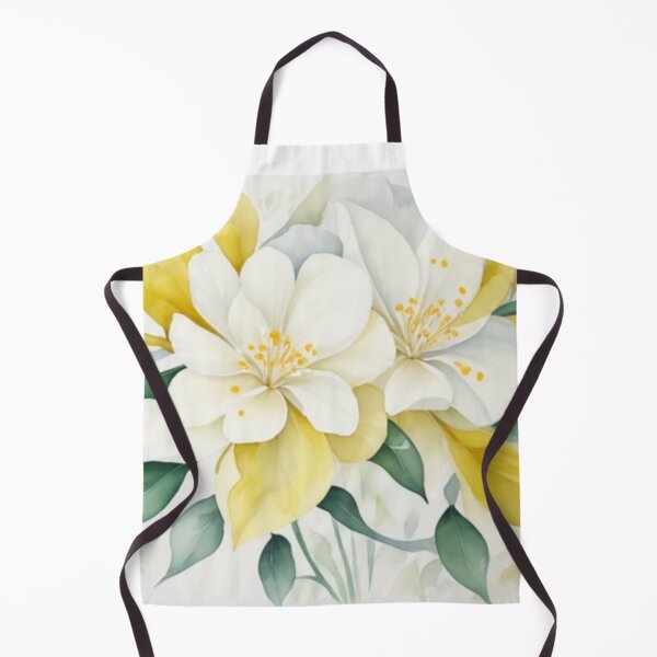 Item preview, white & yellow floral designed and sold by  Mudikeys.