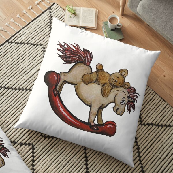 Ride 'Em Teddy Floor Pillow