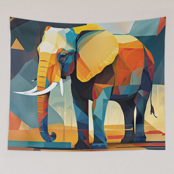 Item preview, Explore Simplistic & Minimalistic African Elephant Art designed and sold by ArtificialGenes.