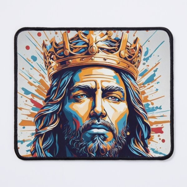 Item preview, King Jesus Christ divine colorful crown - Abstract illustration style designed and sold by DigitalEmporio.