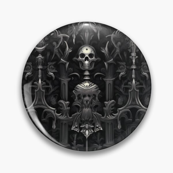 Aperçu de l'œuvre Modèle de crâne gothique sombre créée et vendue par SpookyBat.