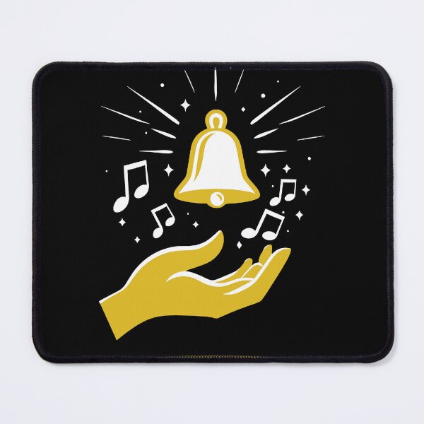 Item preview, Golden Hand Bell Icon Logo for handbell ringers designed and sold by SubtleSplit.