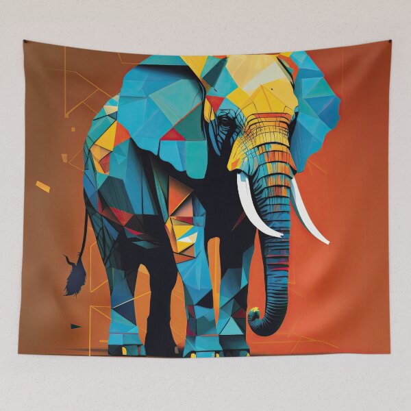 Item preview, Explore Simplistic & Minimalistic African Elephant Art designed and sold by ArtificialGenes.