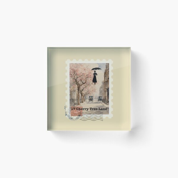 Item preview, Mary Poppins Number 17 Cherry Tree Lane London Stamp designed and sold by stargazerhill.
