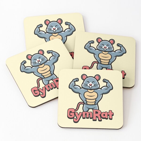 Item preview, Gymrat Cute Muscular Rat Cartoon designed and sold by PMCreative.
