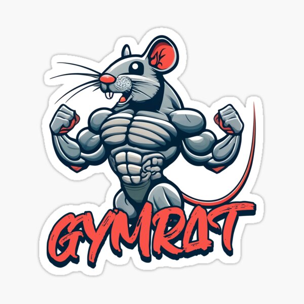 Gym Rat / A cartoon rat works out on the treadmill. Stock Vector
