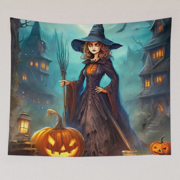 Item preview, Halloween Scene - Witch designed and sold by ArtFactoryAI.