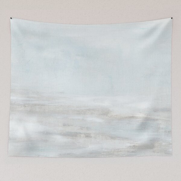 Item preview, Surf - Calming Abstract Painting, Water Art Print, Peaceful Blue Gray Grey designed and sold by nlsdesignllc.