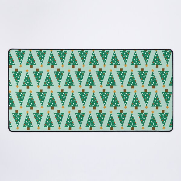 Item preview, Modern Christmas Trees on Mint designed and sold by latheandquill.