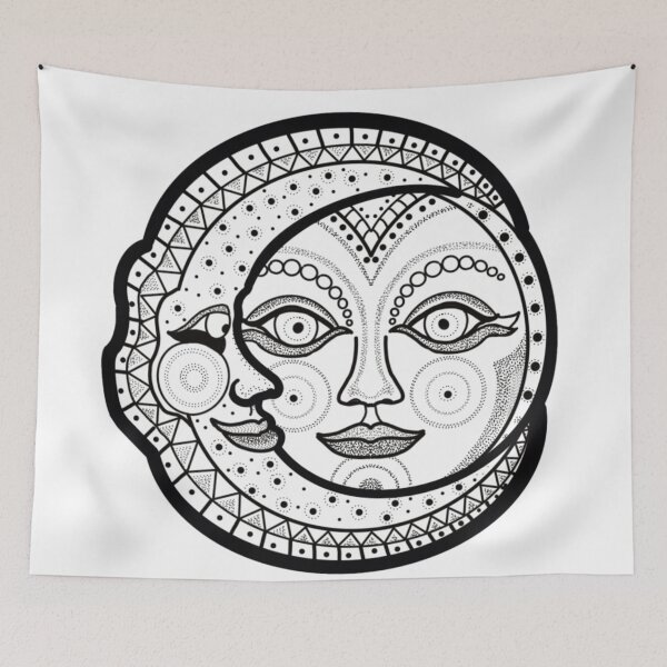 Item preview, Sun and Moon mandala designed and sold by Hurricanegreen.