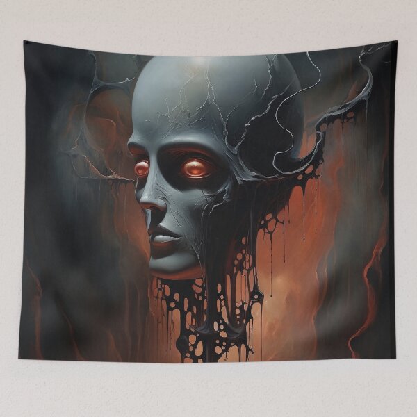Item preview, Obsidian Dreams: Surreal Face in the Abyss designed and sold by Mullet Monkey.