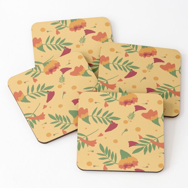 Item preview, Petals & Leaves Yellow  designed and sold by RedRubi.