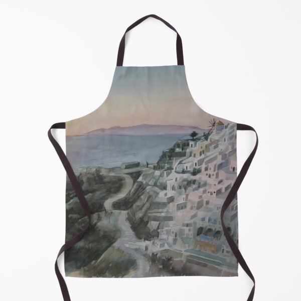 Item preview, Sunset in Santorini watercolor painting by J Douglas Dalrymple designed and sold by edge-studios.