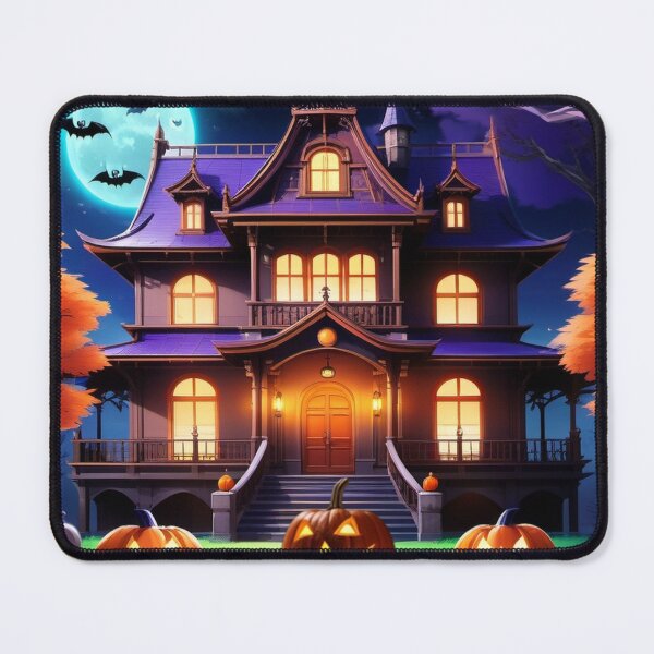 Item preview, Halloween spooky mansion in the moonlight designed and sold by JaroDesign2023.