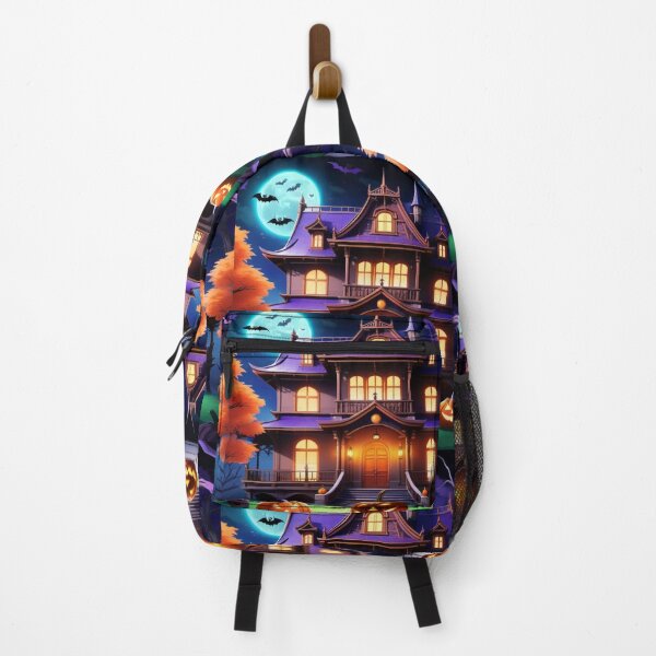 Item preview, Halloween spooky mansion in the moonlight designed and sold by JaroDesign2023.