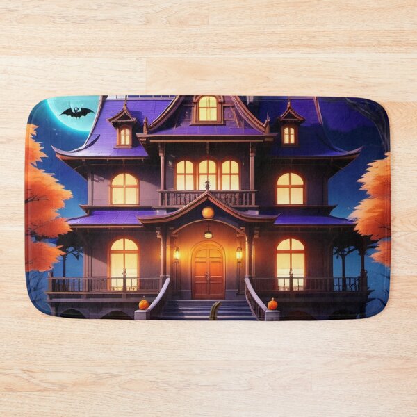Item preview, Halloween spooky mansion in the moonlight designed and sold by JaroDesign2023.