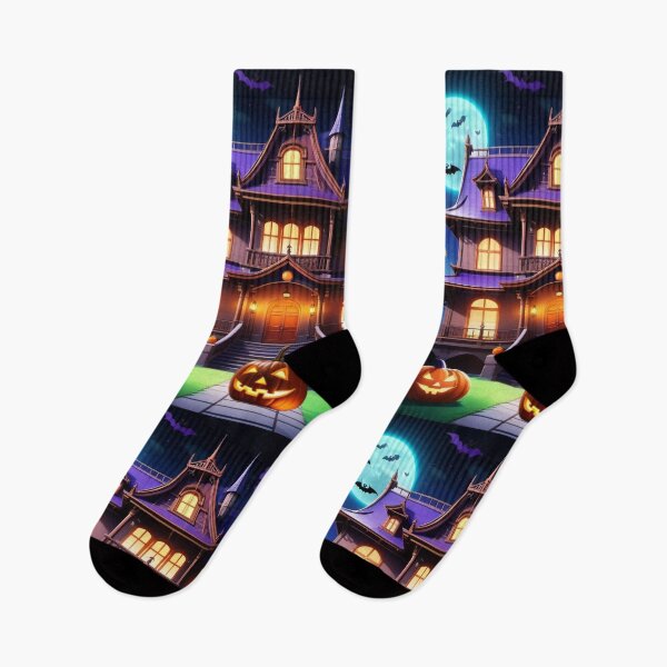 Item preview, Halloween spooky mansion in the moonlight designed and sold by JaroDesign2023.