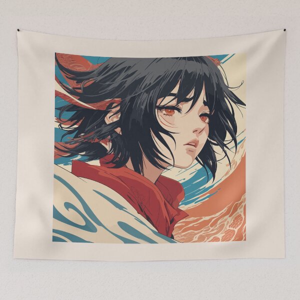 Item preview, Japan Style Ilustration Mikasa designed and sold by InkInspiratons.