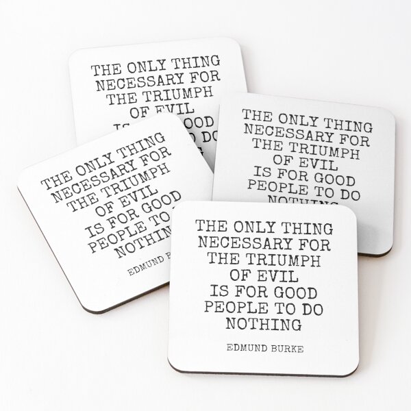 Item preview, Edmund Burke Philosophy Quotes - triumph of evil is for good designed and sold by Inspirationmotivation.