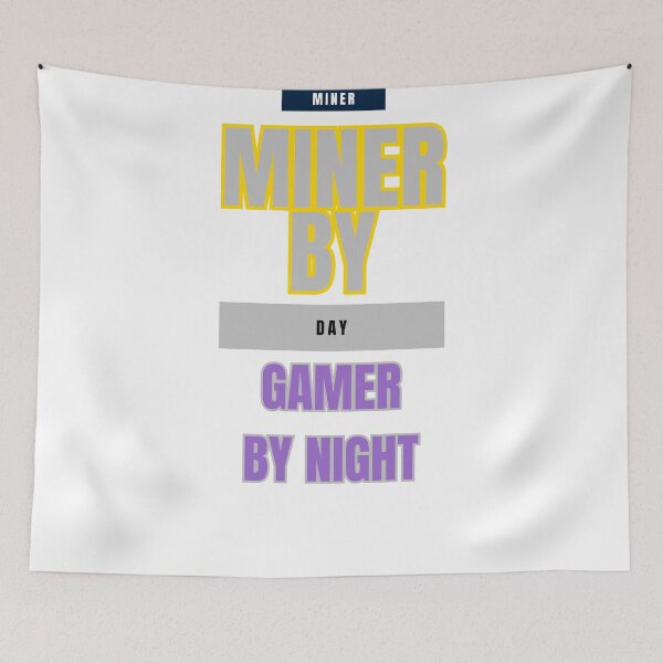 Item preview, Miner by Day, Gamer by Night designed and sold by DesignSwirl.