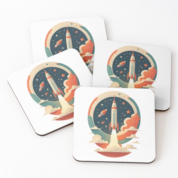 Item preview, Retro Space Rocket Launch #6 designed and sold by Qlutique.