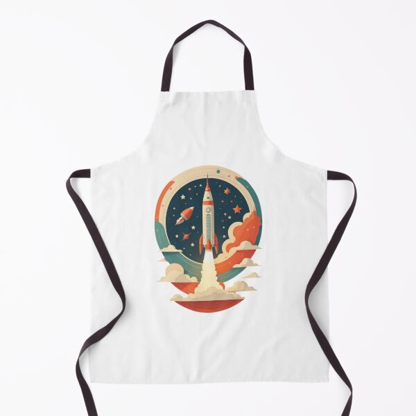 Item preview, Retro Space Rocket Launch #6 designed and sold by Qlutique.
