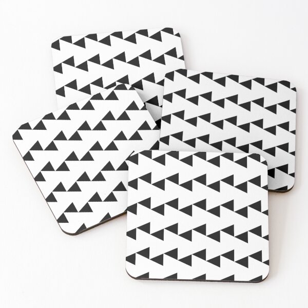 Item preview, Black and White Rows, Lines of Triangles, a Simple Zigzag Pattern designed and sold by PenguinForests.