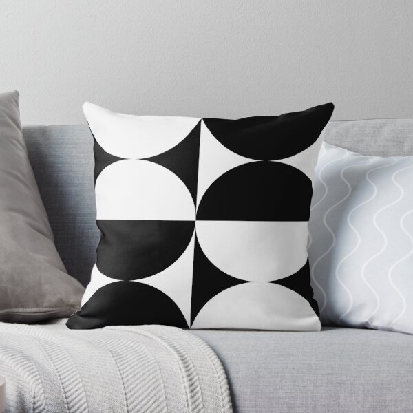 Mid Century Modern Black and White ZipperDee 18 Square Throw Pillow – Mid  Century Style Shop