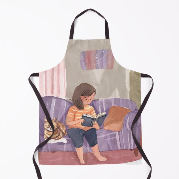 Item preview, Girl Reading With Her Cat In Cozy Room - Bookish Girl Aesthetic designed and sold by Wiss2Arts.