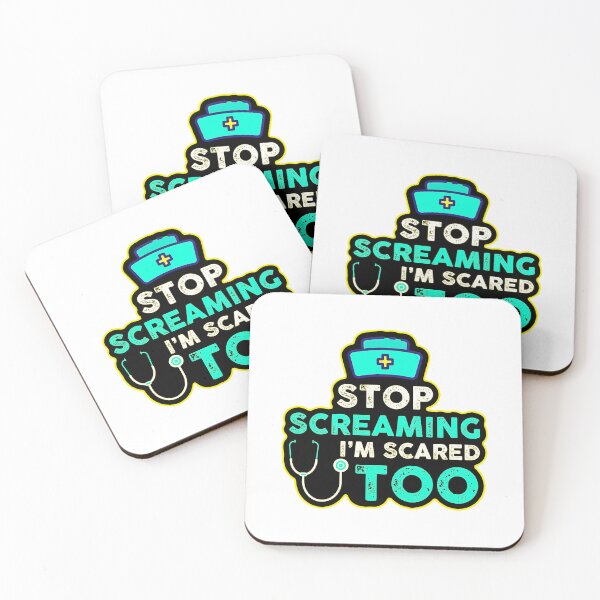 Item preview, Stop Screaming Im Scared Too Sticker, Funny Quote Nurse Medical Worker Nursing Die designed and sold by Jesticker.
