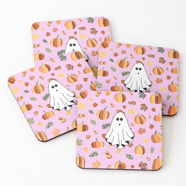Item preview, Ghost, pumpkins and leafes designed and sold by Ana Gorozpe.