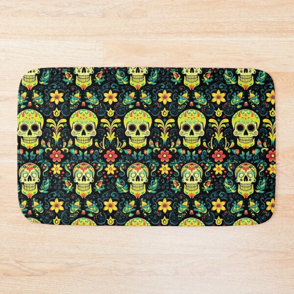 Item preview, Day-Glo Mustard Skulls designed and sold by Oubliette Studios.
