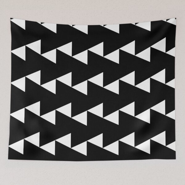 Item preview, Black and White Rows, Lines of Triangles, a Simple Zigzag Pattern, Gift for Trendsetters designed and sold by PenguinForests.