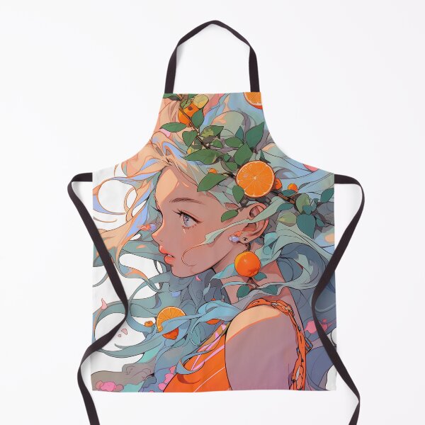 Item preview, Adorable Orange Citrus Fruit Anime Girl designed and sold by bubblegoth.