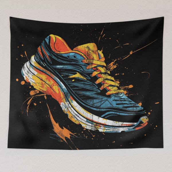 Item preview, Un zapato de corredor: amante del deporte del arte callejero vintage desgastado designed and sold by GVRDesign.