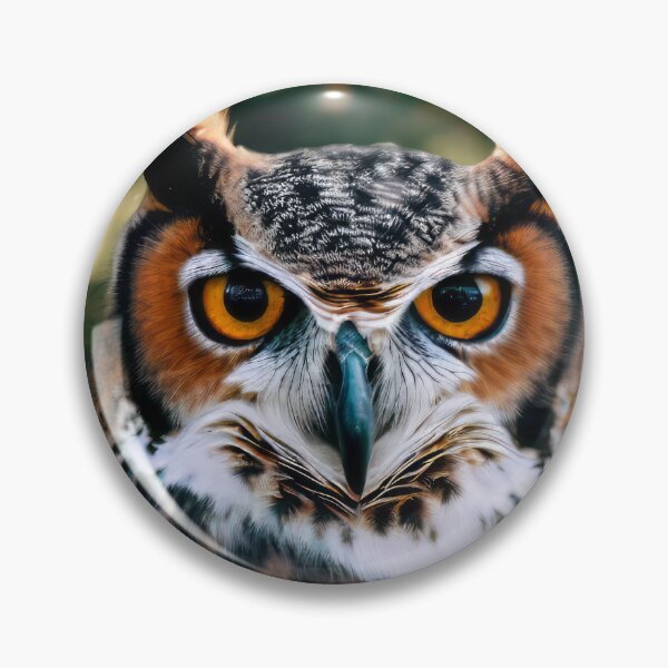 Item preview, Horned Owl in a Pine Tree portrait designed and sold by CattyCornerPOD.