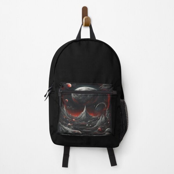 Item preview, Mountain Range With a moon in space designed and sold by SmokeyTripShop.