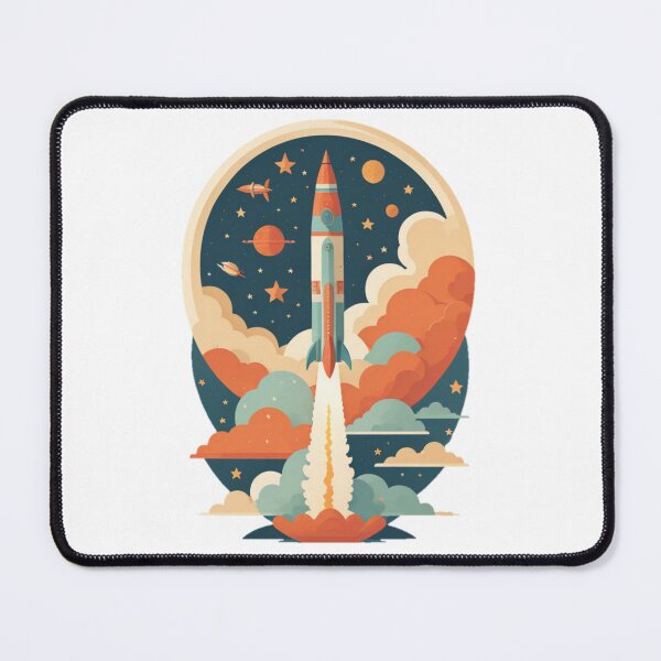 Item preview, Retro Space Rocket Launch #7 designed and sold by Qlutique.