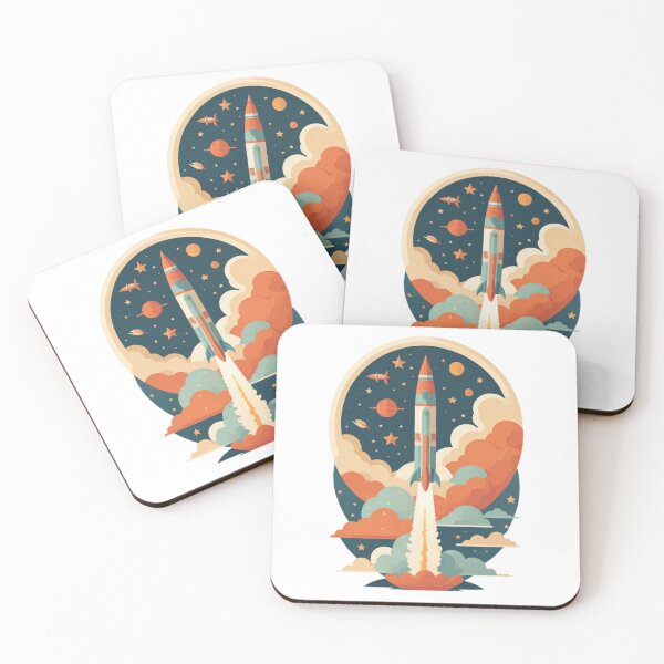 Item preview, Retro Space Rocket Launch #7 designed and sold by Qlutique.