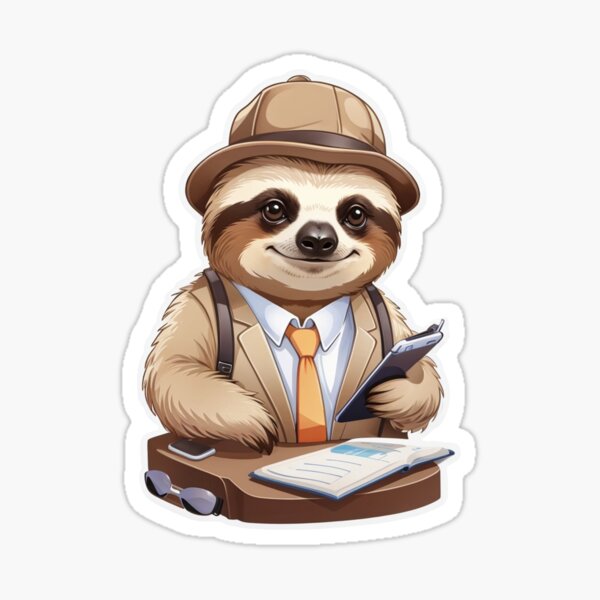 Accountant Slothster Sticker