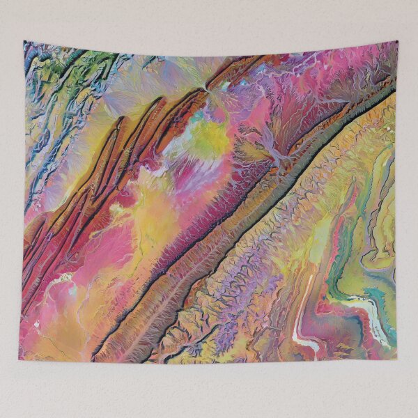 Item preview, Landsat 8: Moroccan Desert, tectonic plate collisions in purple dawn designed and sold by DreamingBeetle.
