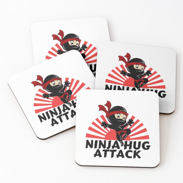 Item preview, Ninja gift / Little black ninja warrior cartoon ninjutsu ninja hug attack designed and sold by portrait4you.