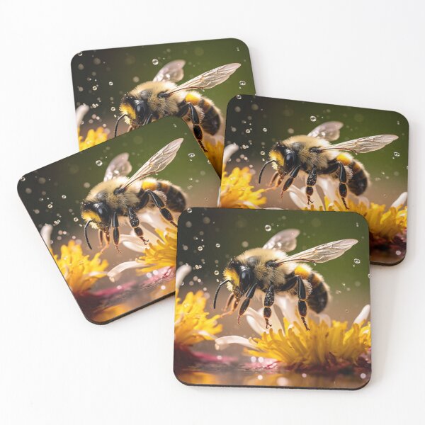 Item preview, Bumblebee Hovering Over Flower designed and sold by CustomCoolStuff.