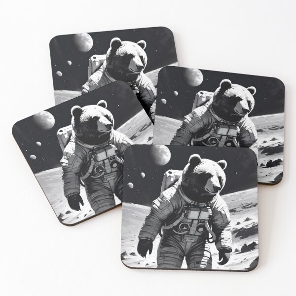 Item preview, Astronaut bear walks on lunar surface collection 1 designed and sold by Adam Mak.
