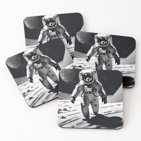 Item preview, Astronaut bear walks on lunar surface collection two designed and sold by Adam Mak.