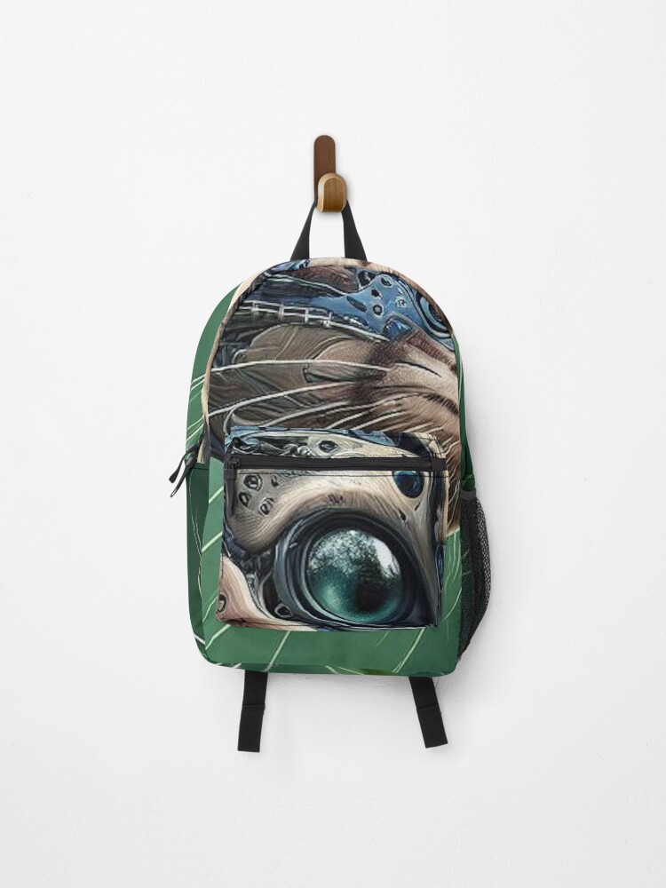 Thumbnail 1 of 3, Backpack, Perched Ocelot designed and sold by ComputerContent.