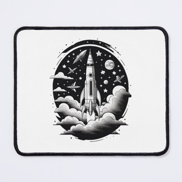 Item preview, Retro Space Rocket Launch #8 designed and sold by Qlutique.