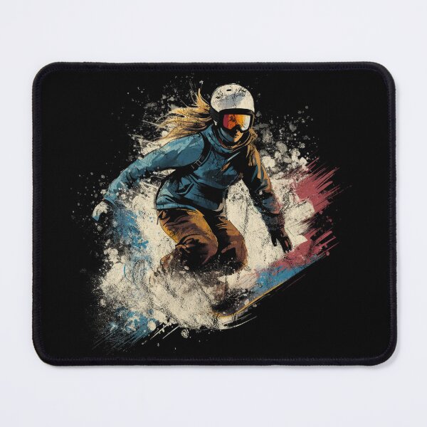 Item preview, Woman Snowboarding - Distressed Vintage Street Art Winter Sport Lover designed and sold by GVRDesign.