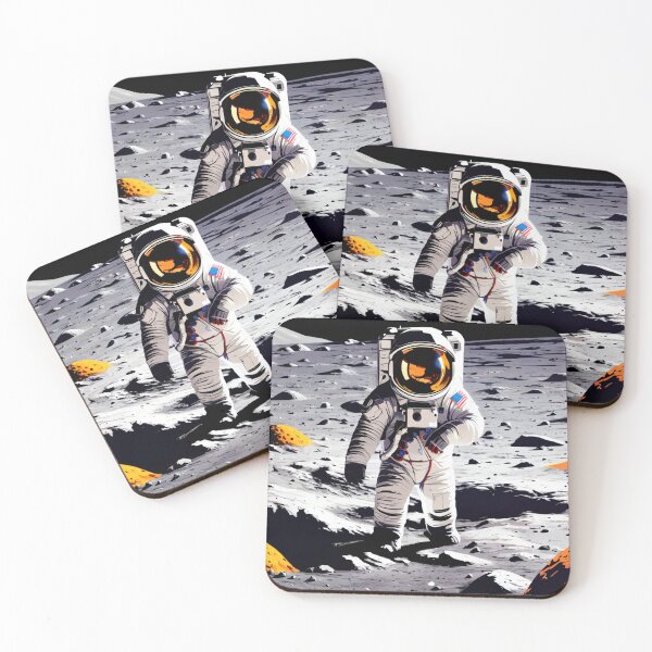 Item preview, Astronaut bear walks on lunar surface paint collection two designed and sold by Adam Mak.